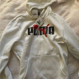 NWT White Puma Sweatshirt Hoodie